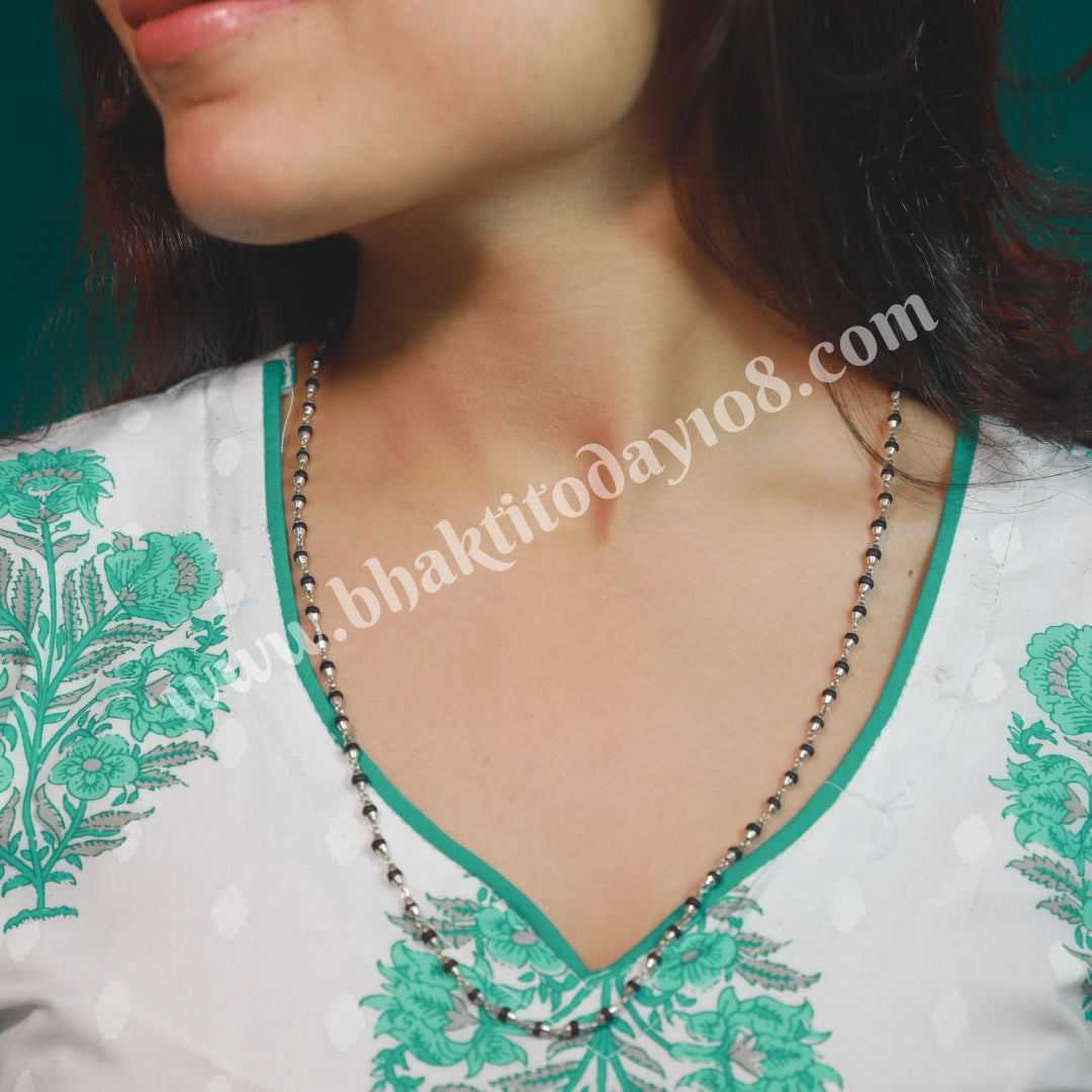 Midnight Love Silver Tulasi Necklace