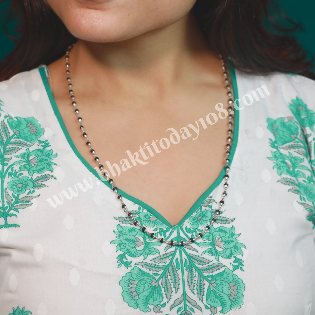 Midnight Love Silver Tulasi Necklace