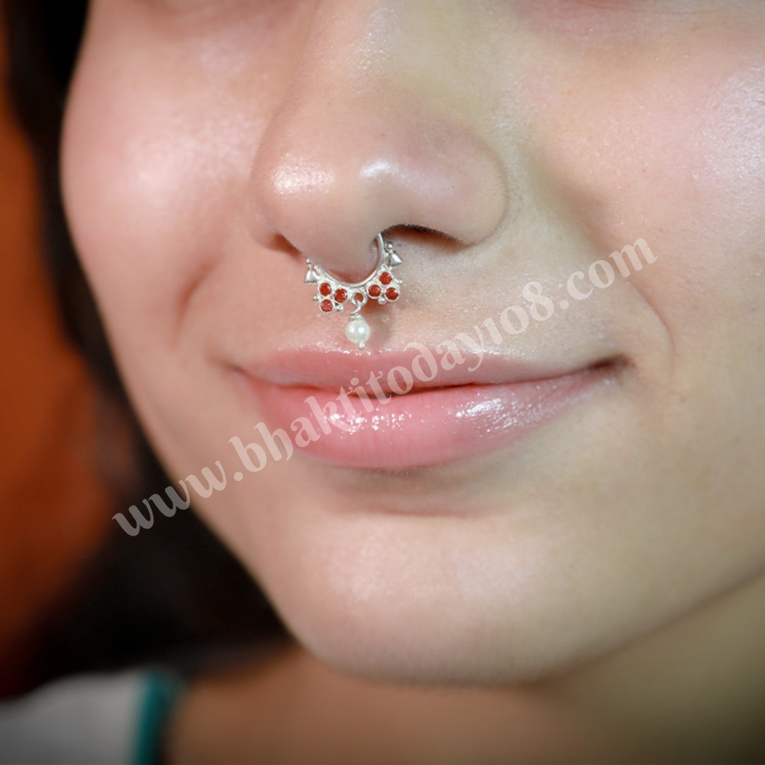 Elegant Silver Septum Ring/ Nose Ring